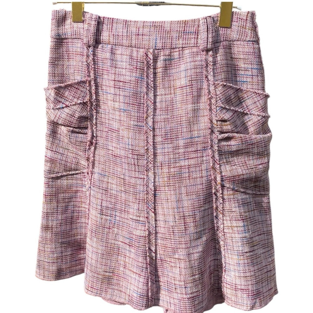 To the Max Pink Tweed A-Line Skirt
